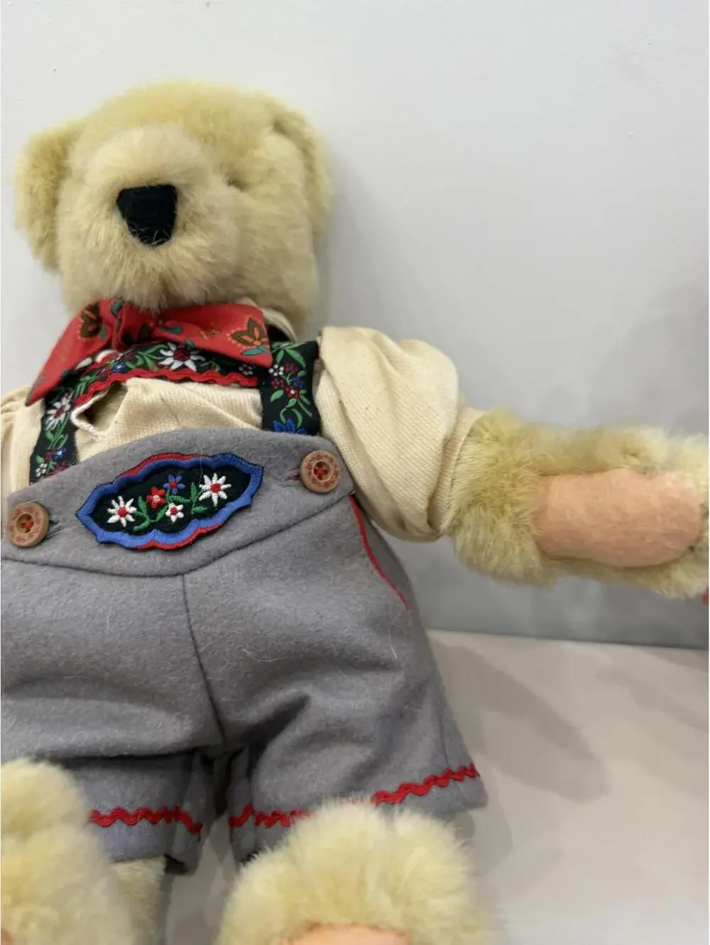 Vintage Fuzzy Vanderbear Eine Kleine Mountain Climber Stuffed Animal Plush Toy